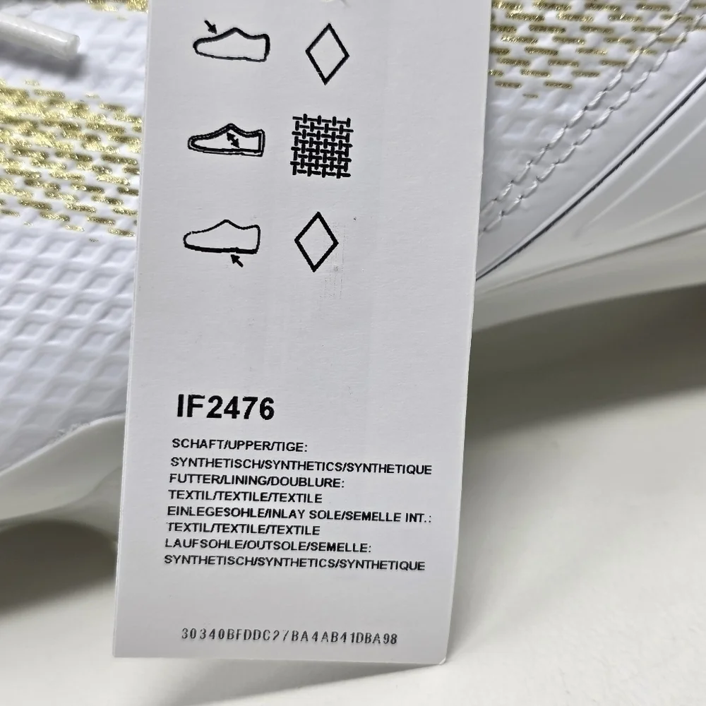 Adidas Adizero Impact MID Football Cleats White Gold IF2476 Men's Size 11 New